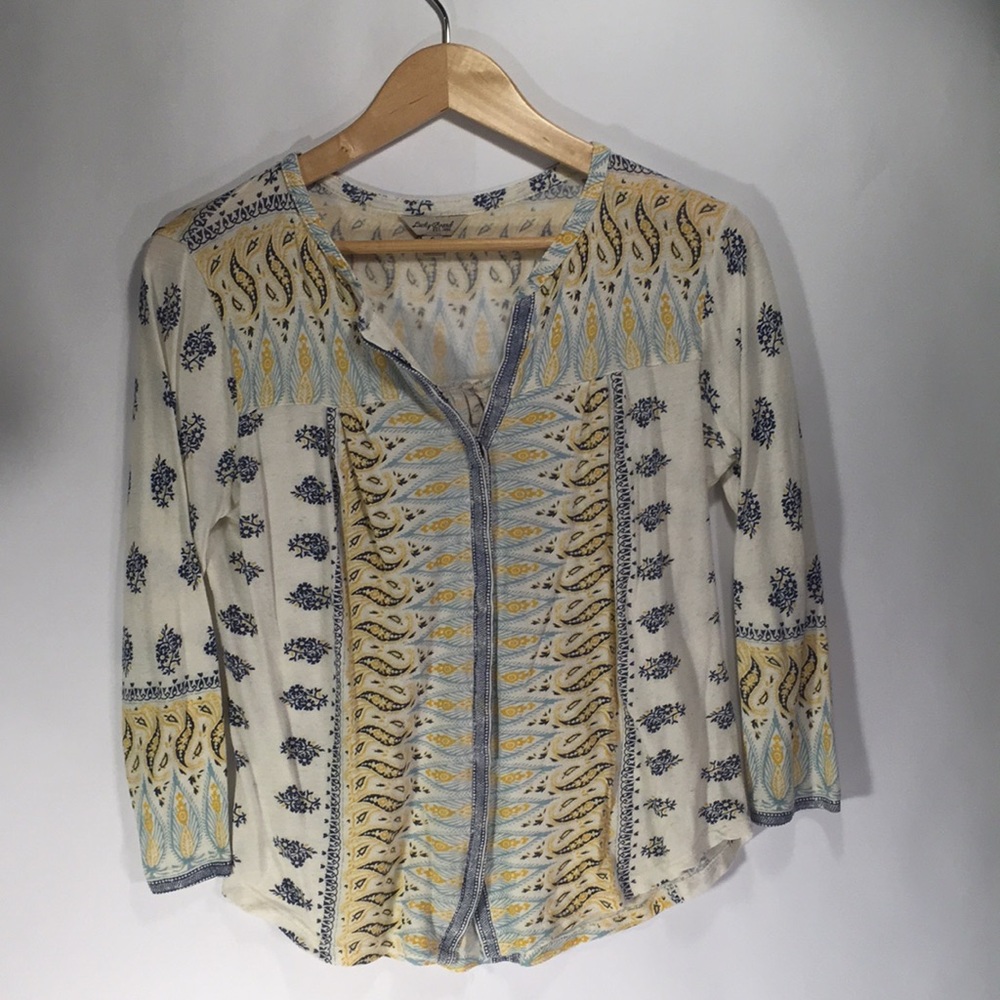 Lucky Brand Indian Print Top